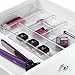 mDesign Cosmetic Drawer Organizer Set for Bathroom Vanity, Makeup, Lipstick, Nail Polish - Set of 6, Clear