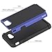 For Samsung Galaxy J3 Emerge / J3 Prime / J3 Mission / J3 Eclipse / J3 2017 / J3 Luna Pro / Sol 2 / Amp Prime 2 / Express Prime 2 Case, OEAGO Hybrid Dual Layer Defender Protective Case Cover (Blue)