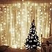 slashome Window Curtain Lights, 29V 306 LED 9.8 x 9.8 feet with 8 Lighting Modes Christmas String Fairy Lights for Wedding, Home, Garden, Party, Festival, Holiday Decor. (Warm White)