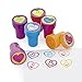 6 ~ Heart Smile Face Stampers-wrapped ~ Valentine Party Favors, Scrapbook Stamps