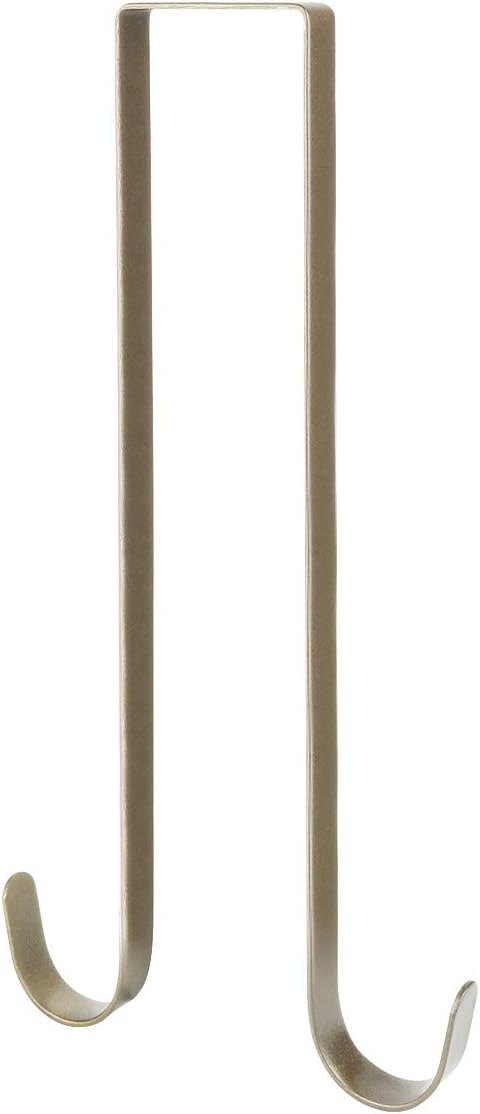Wreath Hangers - Norgail 12 Inches Over The Door Bronze Metal Double Wreath Hanger - Holds 2 Wreaths with This 2 Sided Hanger - Premium Sturdy Metal Bronze