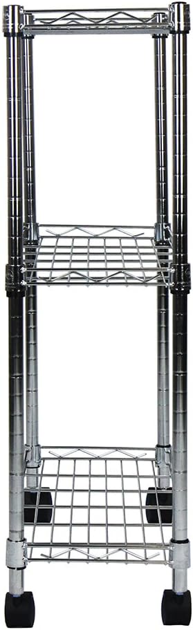 Oceanstar 3-Tier Shelving All-Purpose Utility Cart, Chrome: Home & Kitchen