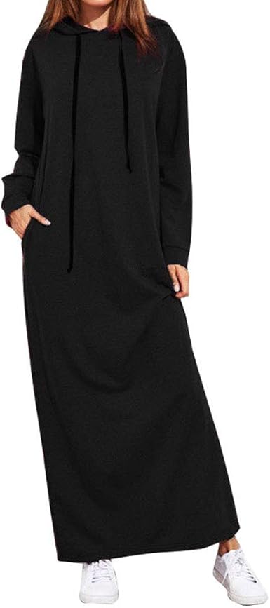 hooded maxi dress