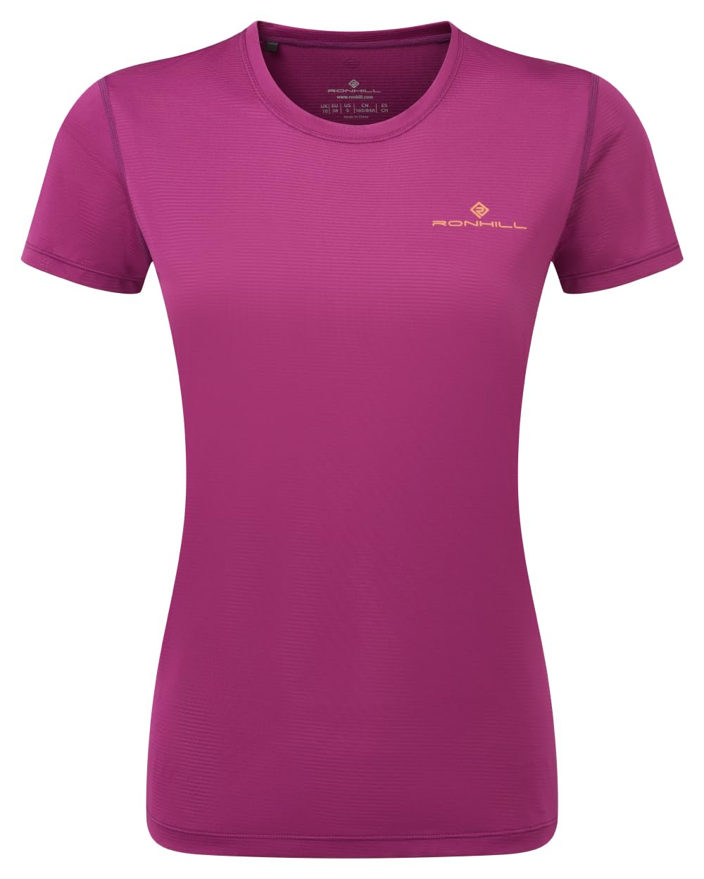 Ronhill Running, Wmn's Tech S/S Tee, Blackcurrant/Mango, 10