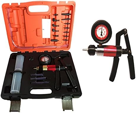 Bleed Kit Installations Braking with Vacuum Pump and Pressure Gauge