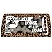 OxGord Leopard Print Plastic License Plate Frame, Orange Brown