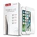 iCarez [White Full Cover Glass] Screen Protector for iPhone 7 4.7” Highest Quality Easy Install [ 1 Pack 0.33MM 9H 2.5D] with Lifetime Replacement Warranty - Retail Packaging