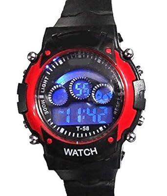 Seabo Kids Digital Display Blue Dial Sports Kids Watch with 7 Lights