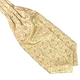 Weixinbuy Men Ascot Tie Cravat Satin Scarf Self Tie Wedding Necktie