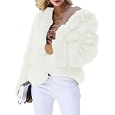 Simplee Women Luxury Winter Warm Fluffy Faux Fur Short Coat Jacket Parka Outwear