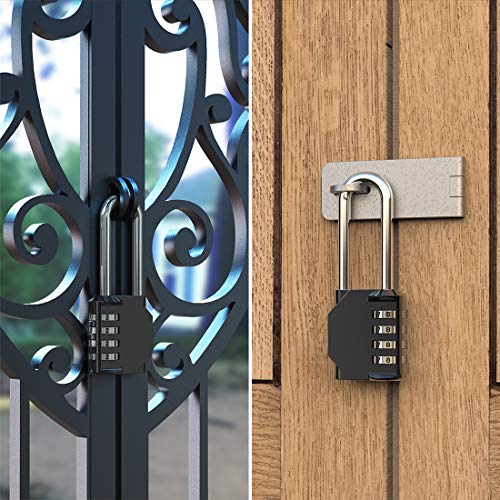 Combination Lock, TOWOKE 2 Pack 2.5 Inch Combo Locks, 4 Digit Long