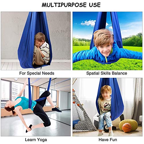 ZCXBHD Indoor Therapie Schaukel für Kinder Sensorische Schaukel für Kinder Kuschelige Weiche Hängematte, Hängesessel… – Bild 8