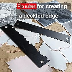 PIAOLGYI 2 Pcs Rip Ruler for Creating a Deckled