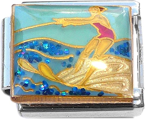 Water Skiing Italian Charm - Thumbnail 4