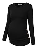 Coolmee Maternity Shirt Side Button and Ruched