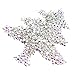 WXJ13 1300 Pieces Flatback Rhinestones AB Round Brilliant, 6 Size, 1.5 mm - 5 mm