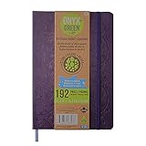 Onyx and Green - Eco-Friendly Hard Cover Journal/Notebook with Elastic Closure, 6