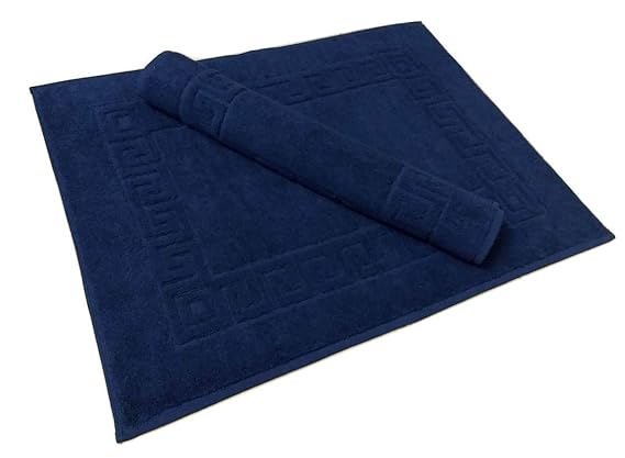 Premium Cotton Bath & Floor Mat (53 cm X 72 cm) Navy Blue