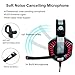 Gaming Headset for PS4 Xbox One, Beexcellent Stereo Over Ear Gaming Headphones Noise Cancelling Wired PC Headset with Mic/Bass Surround/Volume Control/LED Light for Playstation 4/Laptop/Mac/Computerthumb 3