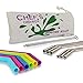 Reusable Straws – 12 Straws, Set Including Silicone Smoothie Straws and Stainless Steel Straws and Cleaning Brush, Wide and Long Reusable Straws with Cotton Storage Pouch Bag