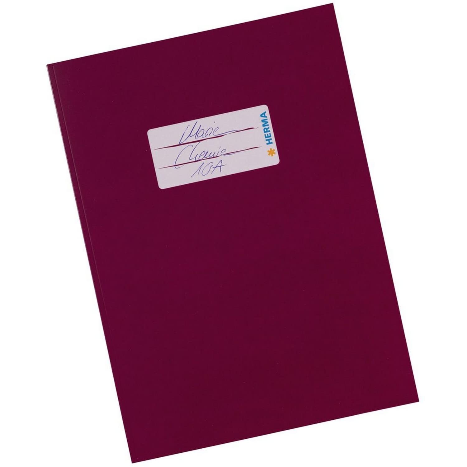 HERMA Cardboard Exercise Book Cover A5, with inscription field, made of extra-strong cardboard, slip on cover jackets for school, ruby