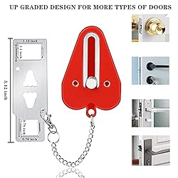Portable Door Lock, Latrent Thicken Solid Heavy