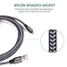 iPhone Charger, Calegoo Lightning Cable 2Pack 16.4FT Extra Long Nylon Braided USB Cable Cord, Compatible with iPhone 7 7Plus 6s 6sPlus 6 6Plus 5 5s 5c SE iPad iPod & More (Black)