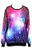 ACEVOG Women's Long Sleeve Pullover Hooded Cute 3D Galaxy Printing Sweatshirts Casual Loose Hoodie Tunic Top