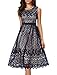 Noctflos Women's Lace Cocktail Wedding Party A Line Midi Swing Dress