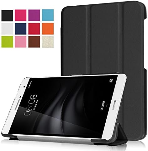 YSMILE Huawei Mediapad M3 Lite 10 Case - Slim Light Weight Smart Shell Stand Case Cover for Huawei Mediapad M3 Lite 10.1 inch 2017 Tablet (Black)