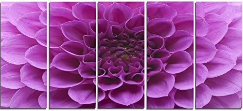 Design Art 5 Panels Large Light Purple Flower And Petals Modern Floral Canvas Wall Art Buy Online At Best Price In Uae Amazon Ae