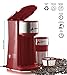 AdirChef Single Serve Mini Travel Coffee Maker & 15 oz. Travel Mug Coffee Tumbler & Reusable Filter for Home, Office, Camping, Portable Small and Compact for Fathers Day (Ruby Red)