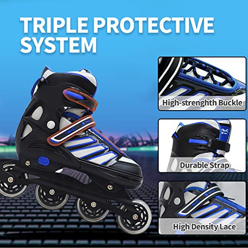 MAXFREE Adjustable Inline Skates, Fitness Rollerblades with High-Performance Wheels for Adults & Teen, Outdoor & Indoor - Thumbnail 2