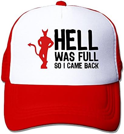 WUTAOO Hell Was Full - So I Came Back (2c) Big Foam Mesh Hat Mesh Back Adjustable Cap