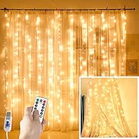 Juhefa Curtain Lights,USB Powered Fairy Lights String,IP64 Waterproof & 8 Modes Twinkle Lights for Parties, Bedroom Wedding,Valentines