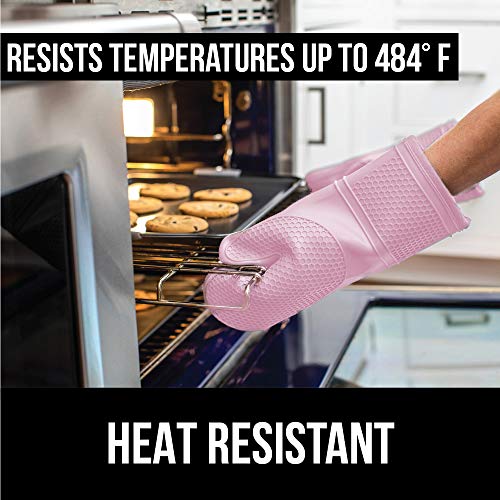 Gorilla Grip Heat and Slip Resistant Silicone Oven Mitts Set, Soft