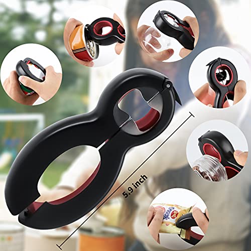 KUZWA Can Opener Multi Jar Grip Opener 6 in 1 Handheld Jar Opener 2
