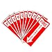 Set of 10 Self Adhesive Fire Extinguisher Signs, 4.25" x 11" Decals. primary