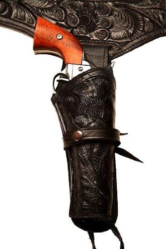 44/45 Caliber Brown Leather Gun Holster
