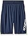 New Balance Boys' Big Performance Short with Logo Side Inserts, Thunder/Toxic, 8