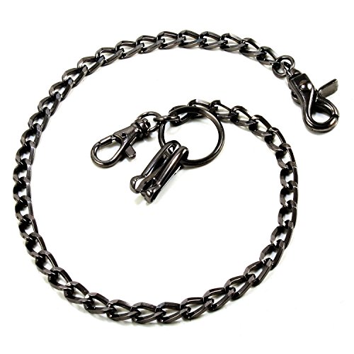 DoubleK Simple Strong Biker Key Jean Wallet Chain (20") BLK CS2420BLK