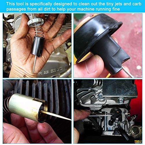 PERFETSELL 8 Stück Vergaser Schraubendreher Set Tuneup Vergaser Schlüssel Einstellwerkzeug Schraubenzieher Carbon Schmutzstrahlentferner für gewöhnliche 2 Zyklus Motoren Husqvarna Echo Toro – Bild 8
