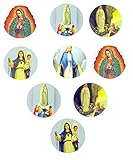 Visions of the Blessed Virgin Mary Our Lady Assorted Stickers, Roll of 100