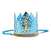 Maticr Glitter First Birthday Crown Baby Boy 1st Bday Party Hat Cake Smash Photo Prop (Tiny Sky Blue 1)