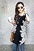 Relipop Women Summer Tunic Short Sleeve Casual Loose Blouse Top (Black, Large)