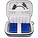 Lacdo Hard Drive Case for Seagate Portable Expansion, Seagate One Touch/Ultra Touch/Backup Plus Slim Portable External Hard Drive 1TB 2TB 3TB 4TB 5TB USB 3.0 2.5 Inch Travel Bag, Blue