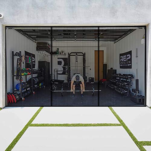 Garage Door Screen for 2 Car 16 x 7 Ft Retractable Self