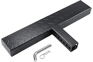 DICMIC Hitch Step Anti Slip and Rust Towing Bumper Guard for Most Car SUV Truck Pickup with Pin Fit 2” Receiver, 23.5” Length