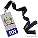 Clear RN Badge Buddy Vertical - Hospital & Nurse ID Backer Cards - Transparent Title/Role Identifier - Wear Behind Medical Name Badge on I’D Reel or Lanyard by Specialist ID (Blue)