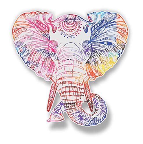 Elephant Head Watercolor Sticker for Cars Trucks Laptops RV Kayaks